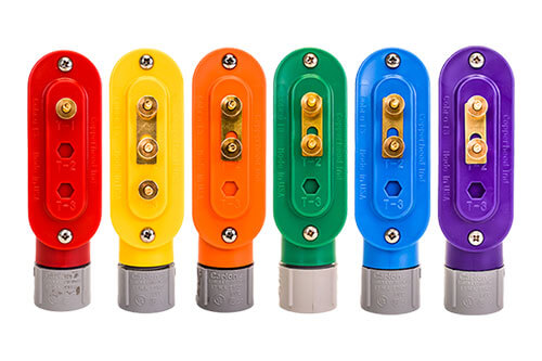 Cobra access points in red, yellow, orange, green, blue, purple