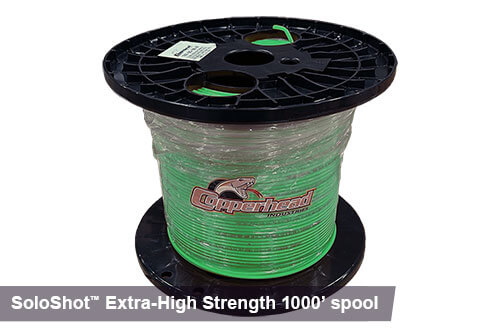 1000ft SoloShot Extra-High Strength tracer wire in green