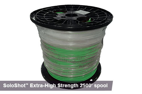 2500ft SoloShot Extra-High Strength Tracer Wire in green