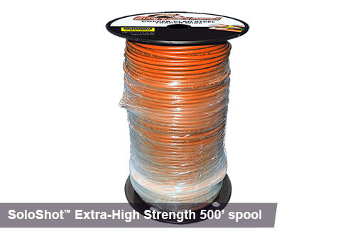 500ft orange SoloShot Extra-High Strength tracer wire