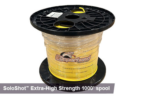 1000ft SoloShot Extra-High Strength Tracer wire in yellow