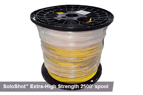 2500ft SoloShot Extra-High Strength Tracer Wire in yellow