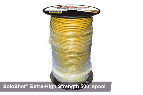 500ft SoloShot Extra-High Strength tracer wire in yellow