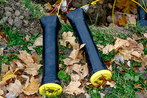 Two SnakePut lite duty products on the grass