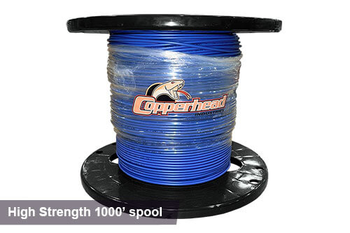 1000ft high-strength tracer wire in blue