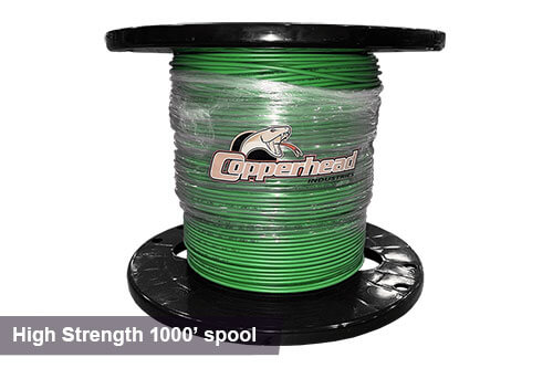 1000ft high-strength tracer wire in green