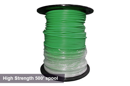 500ft high-strength tracer wire in green