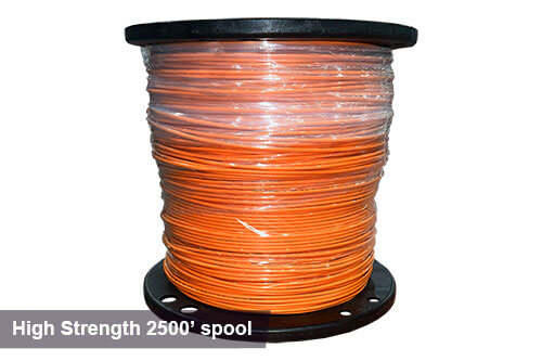 2500ft high-strength tracer wire in orange