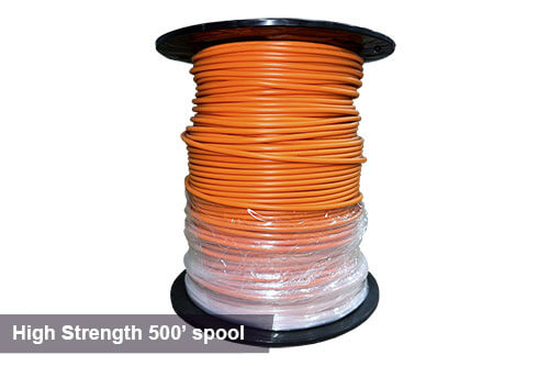 500ft high-strength tracer wire in orange