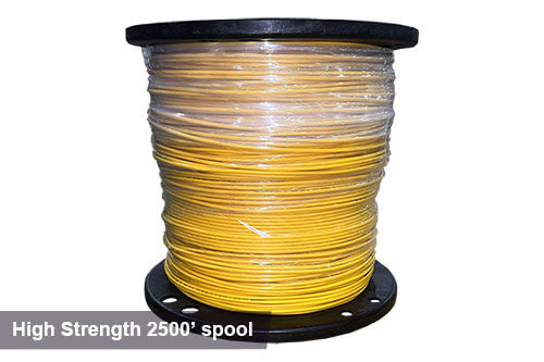 2500ft high-strength tracer wire in yellow