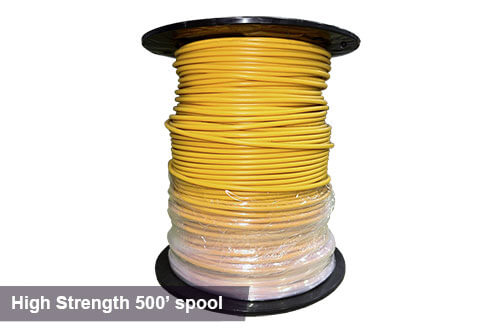 500ft high-strength tracer wire in yellow