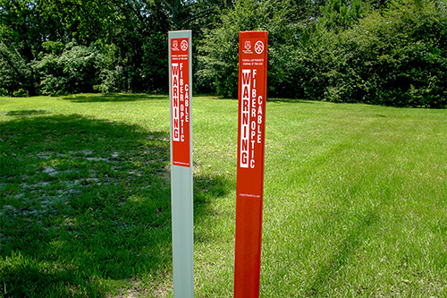 Mamba flat marker post in orange