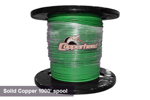 1000ft solid copper tracer wire in green