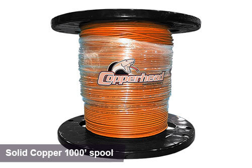 1000ft solid copper tracer wire in orange