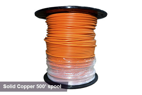 500 solid copper tracer wire in orange