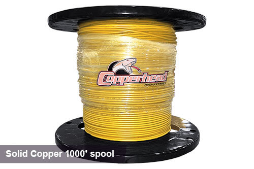 1000ft Solid Copper tracer wire in yellow