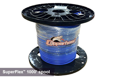 1000ft superflex tracer wire in blue