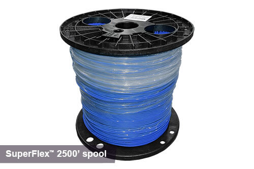 2500ft superflex tracer wire in blue