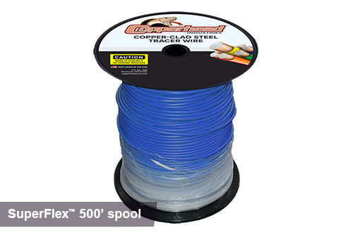 500ft superflex tracer wire in blue