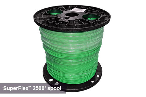 2500ft Superflex tracer wire in green