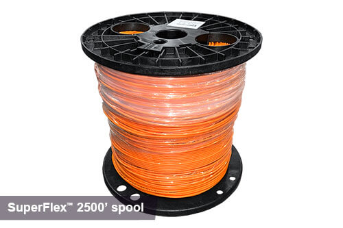 2500ft superflex tracer wire in orange