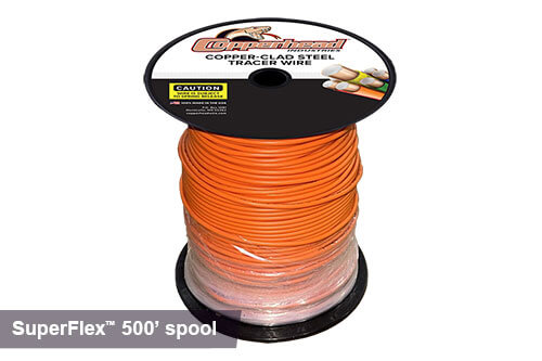 500ft superflex tracer wire in orange