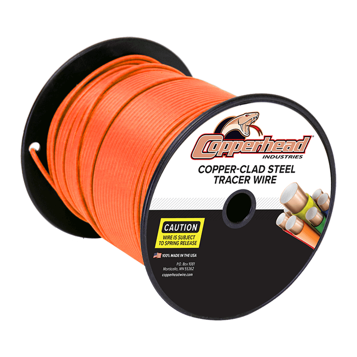 Spool of orange tracer wire