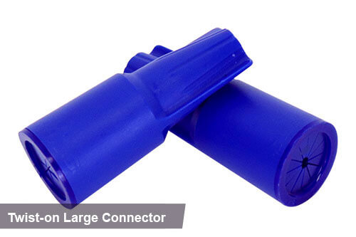 Large twist on connectors